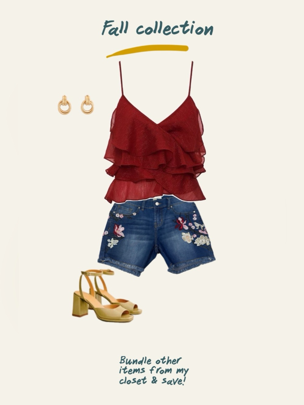 Boston proper- Embroidered Dark Blue Denim Shorts - Women
